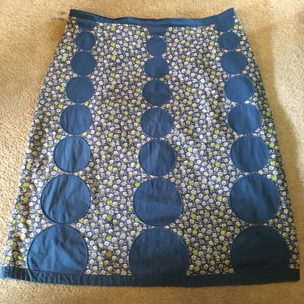 Boden floral circle midi skirt